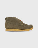 Load image into Gallery viewer, Chukka Crepe Moccasin in Olive Suede
