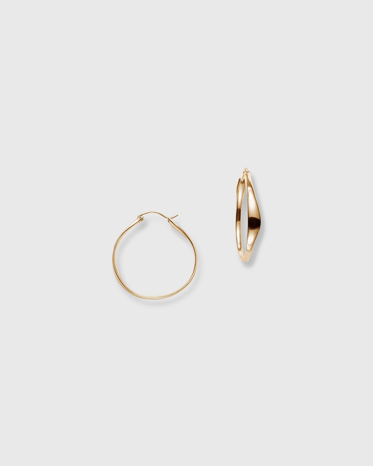 Irregular Hoop Earrings in Gold