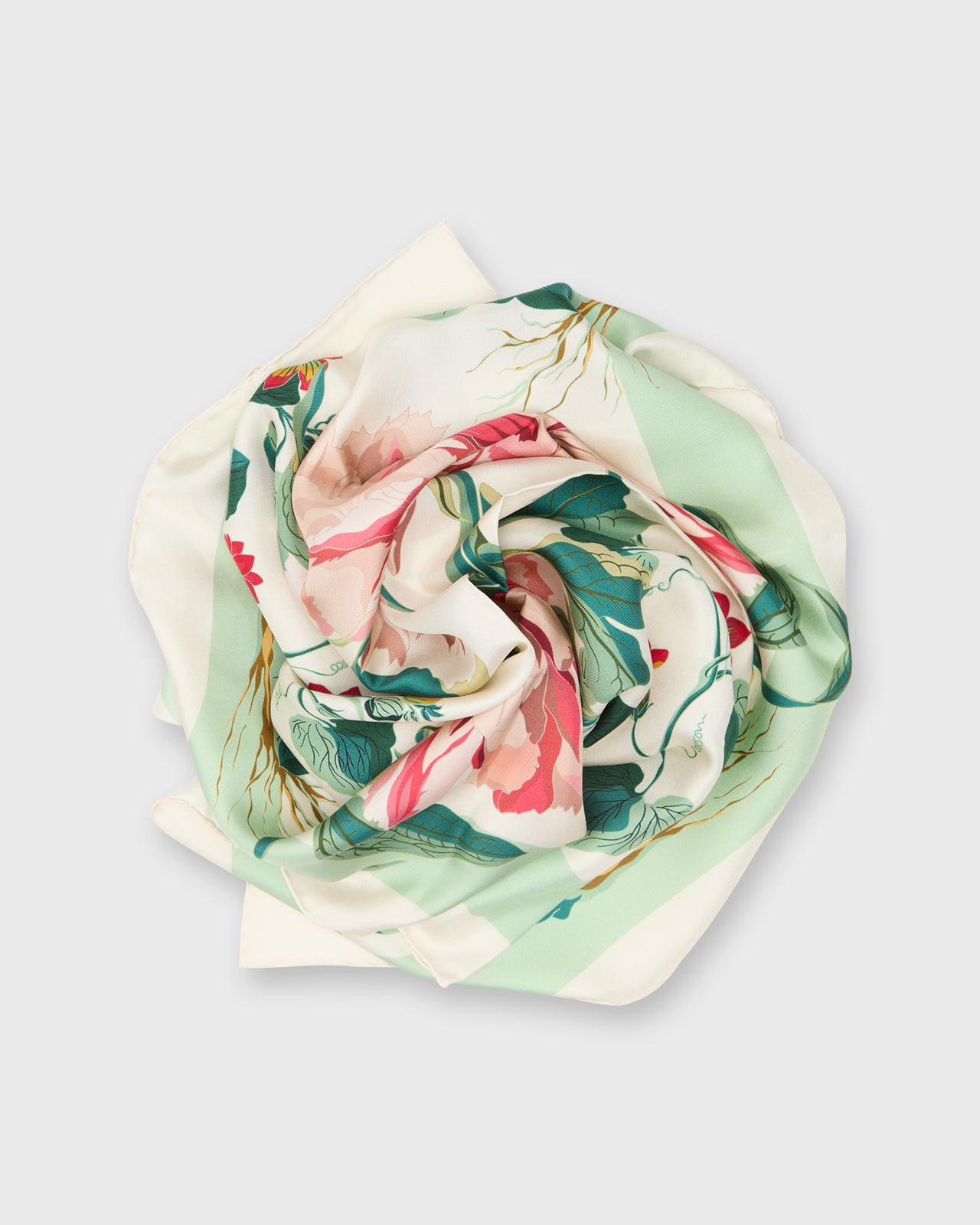 Silk Square Scarf in Vines