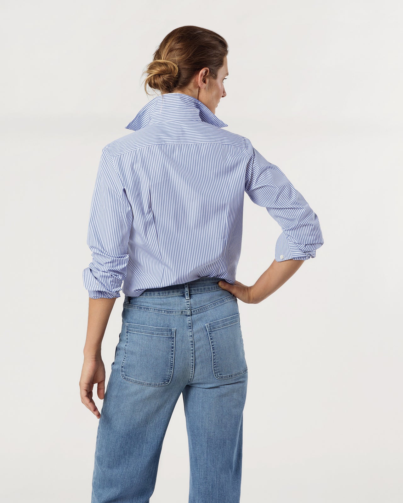 Icon Shirt in Blue Bengal Stripe Poplin
