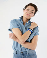 Load image into Gallery viewer, Semi Precious Beaded Bracelet in Royal Blue Monochrome
