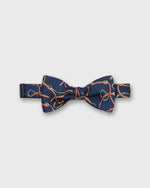 Load image into Gallery viewer, Silk Bow Tie in Navy Stirrups
