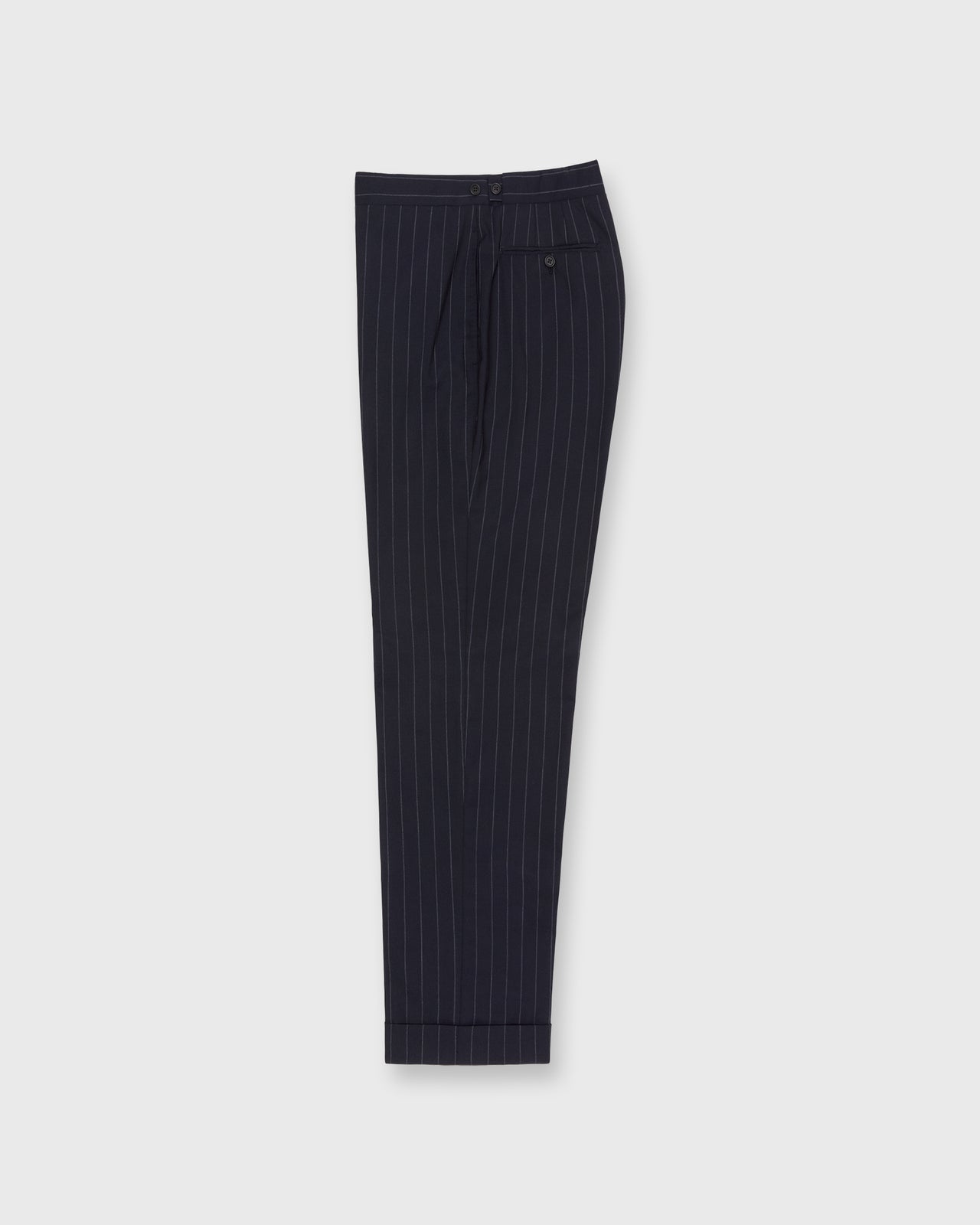Virgil No. 4 Suit in Navy/Grey Chalk Stripe Plainweave