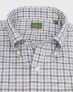 Load image into Gallery viewer, Button-Down Sport Shirt in Bone/Lavender/Grey Tattersall Twill
