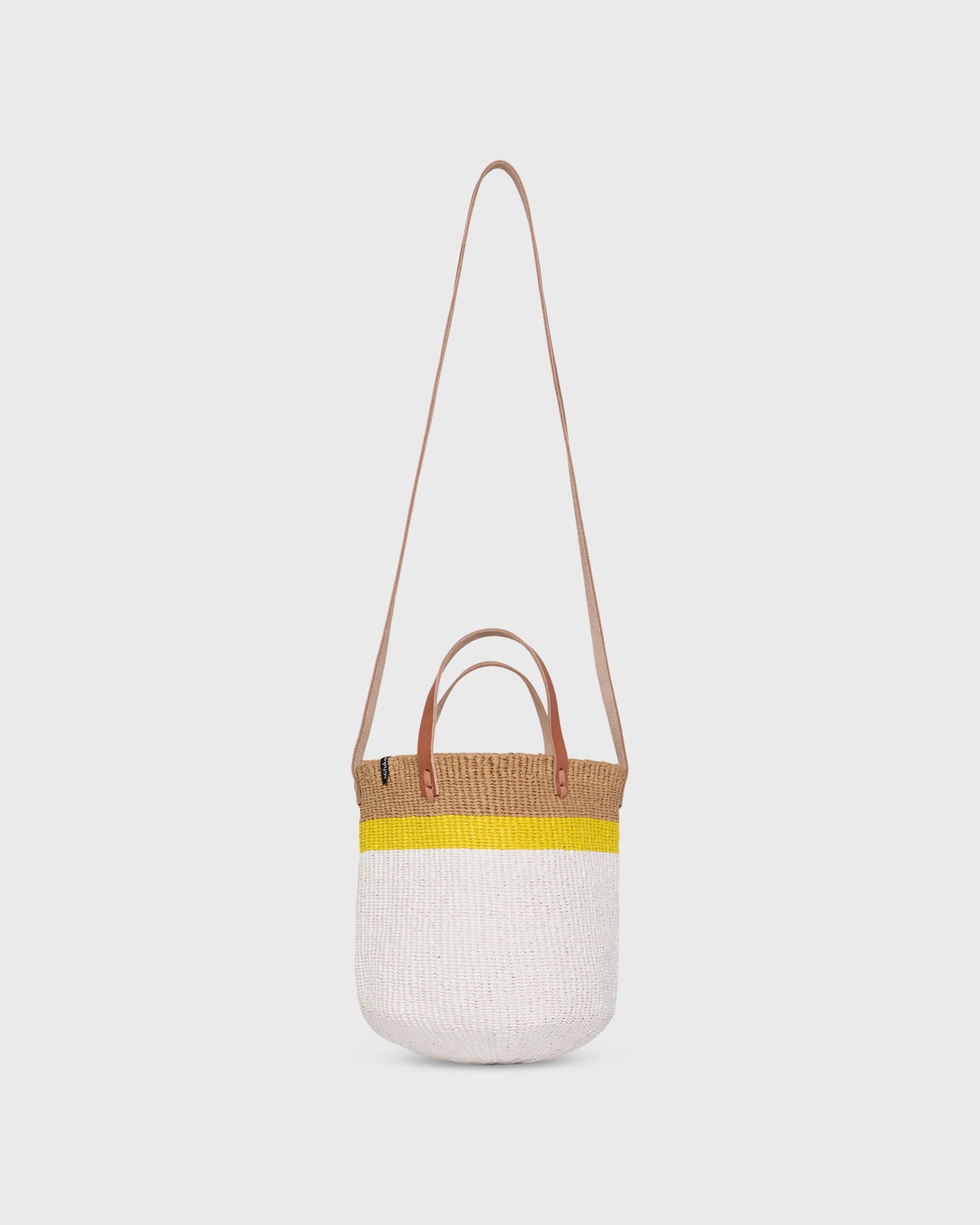 Small Kiondo Shopper Basket in Top Stripe Yellow