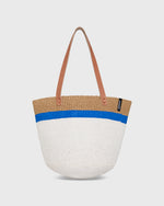 Load image into Gallery viewer, Kiondo Shopper Basket in Top Stripe Blue
