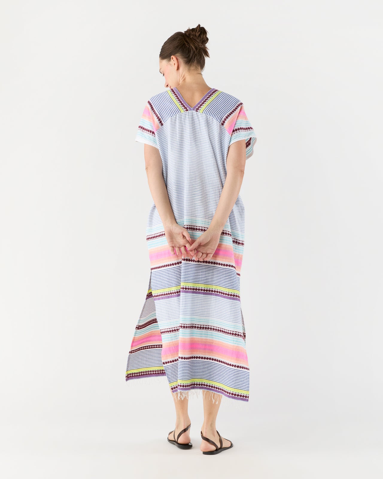Gasira V-Neck Caftan in Cirq Citrus