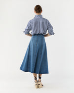 Load image into Gallery viewer, The Uma Midi Denim Skirt in Danube
