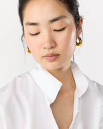 Load image into Gallery viewer, Mini Organic Hoop Earrings in Mix Metal
