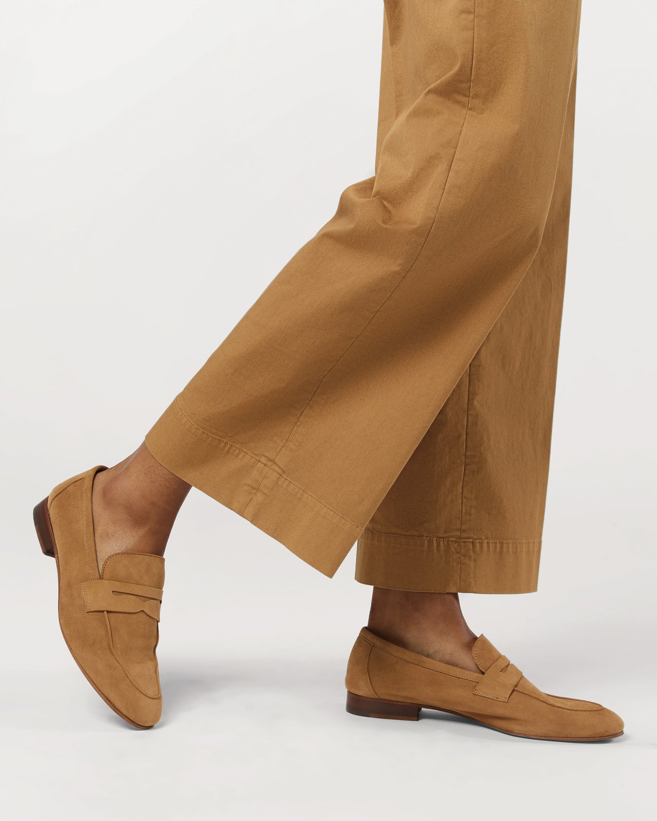 Frankie Cropped Pant in British Khaki Stretch Twill