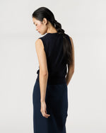 Load image into Gallery viewer, Rosie Shell in Deep Navy Cotton/Silk
