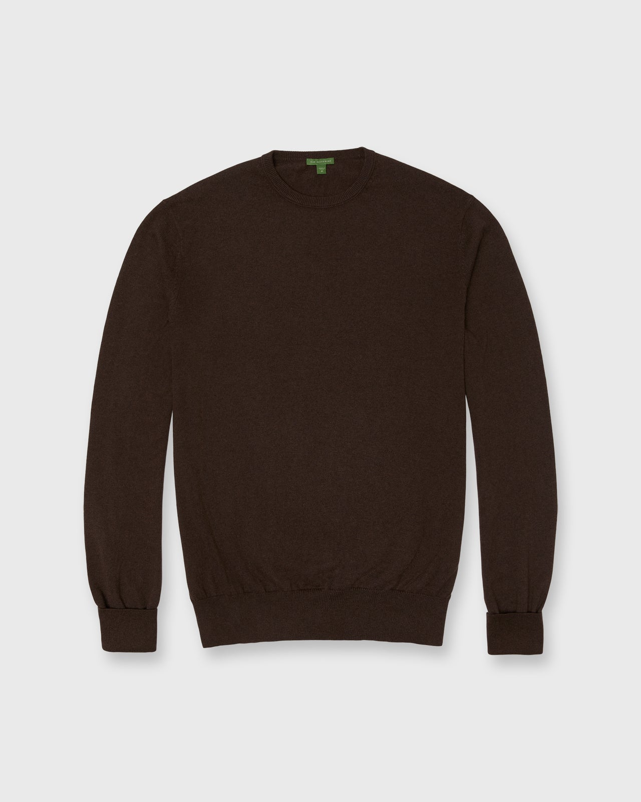 Casual Crewneck Sweater in Brazil Nut Cotton/Cashmere