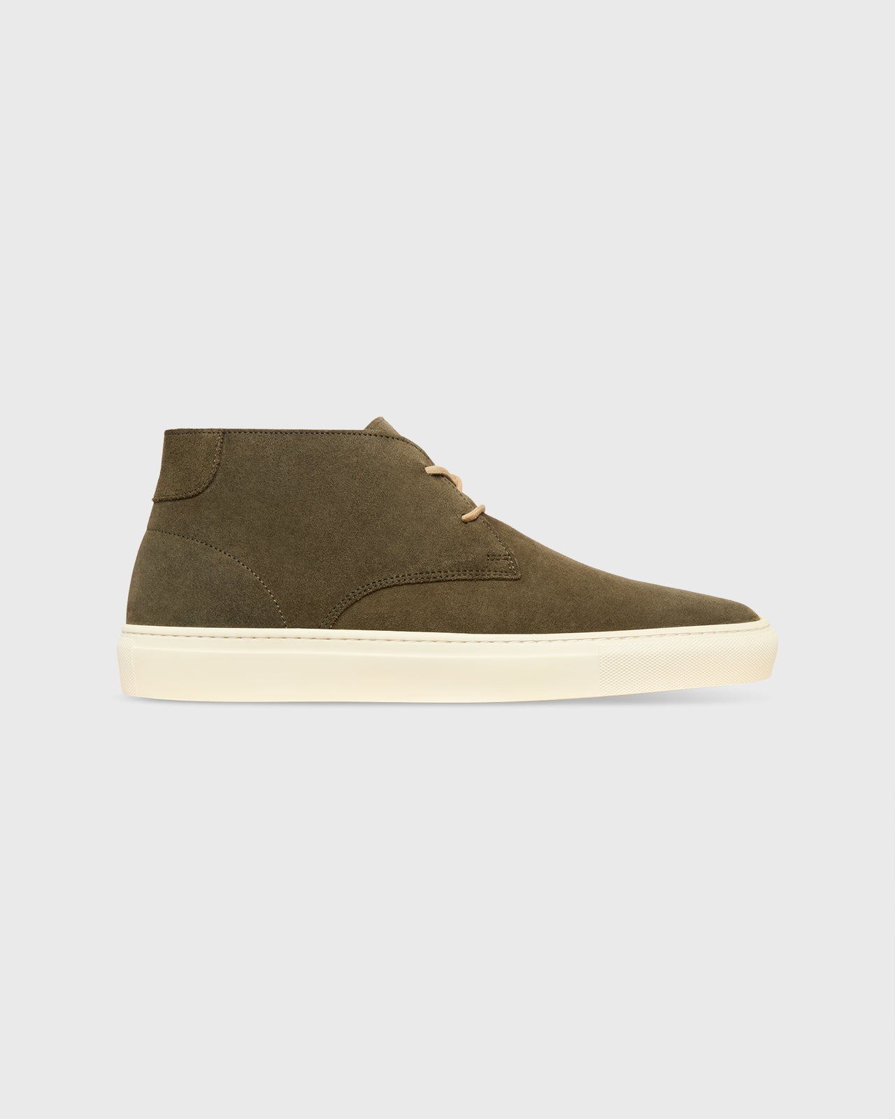 Chukka Lace-Up Sneaker in Olive Suede