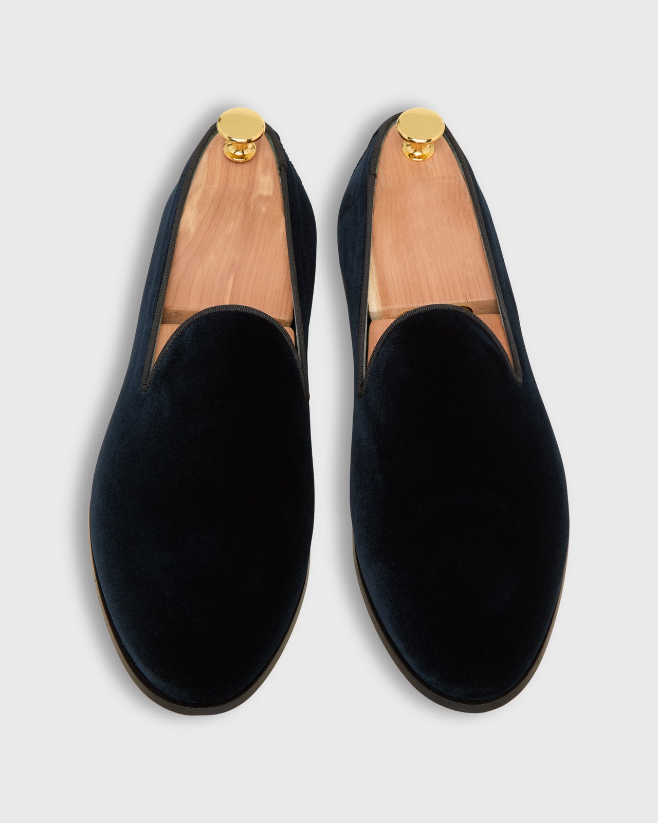 Formal Slipper in Navy Velvet