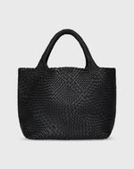 Load image into Gallery viewer, Mallie Handwoven Tote in Black Leather

