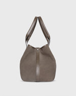 Load image into Gallery viewer, Liza Tote in Dark Taupe Suede/Leather
