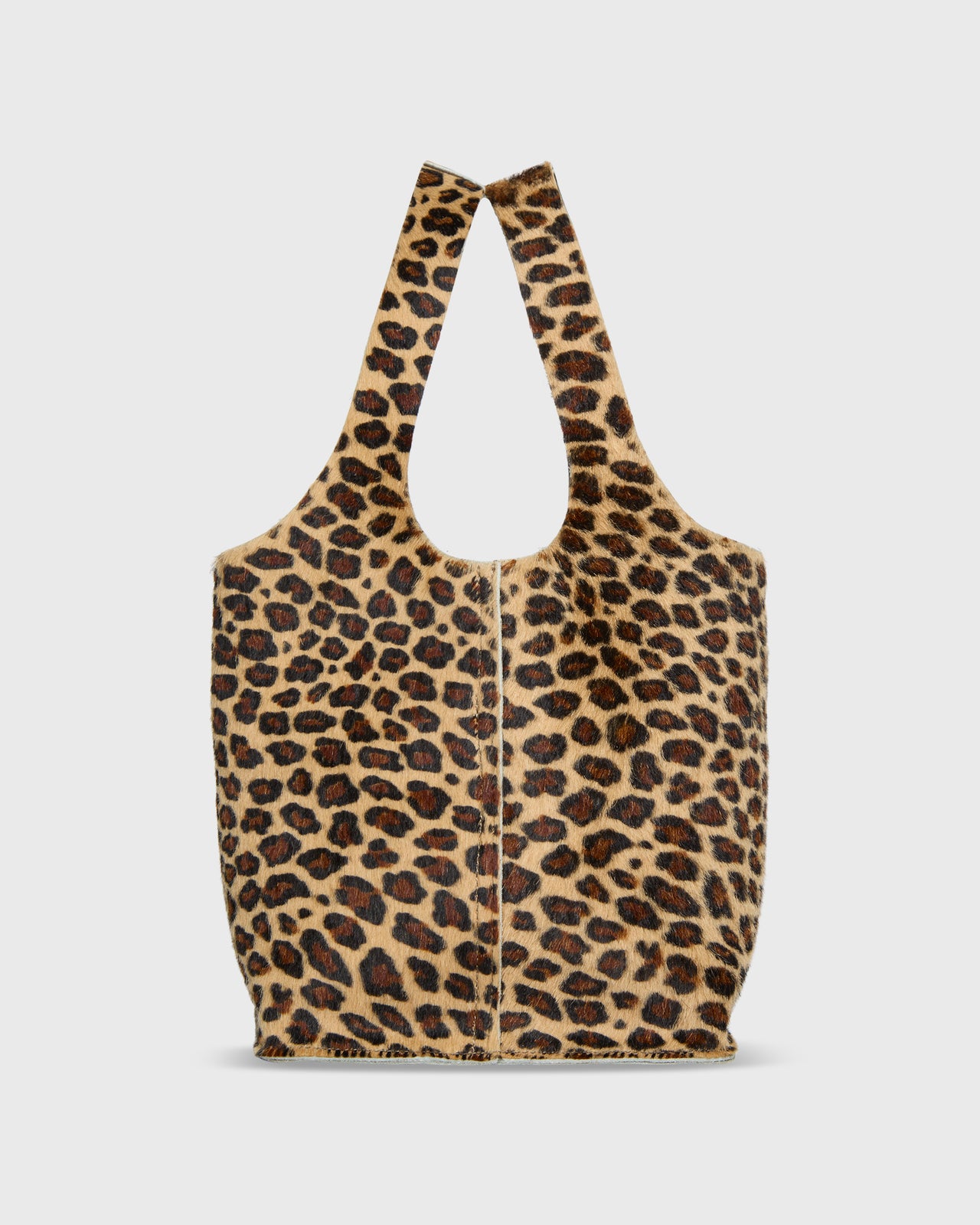 Paola Bucket Bag in Mini Leopard Calf Hair
