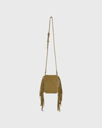 Load image into Gallery viewer, Fringed Polly Crossbody Bag in Tobacco Suede
