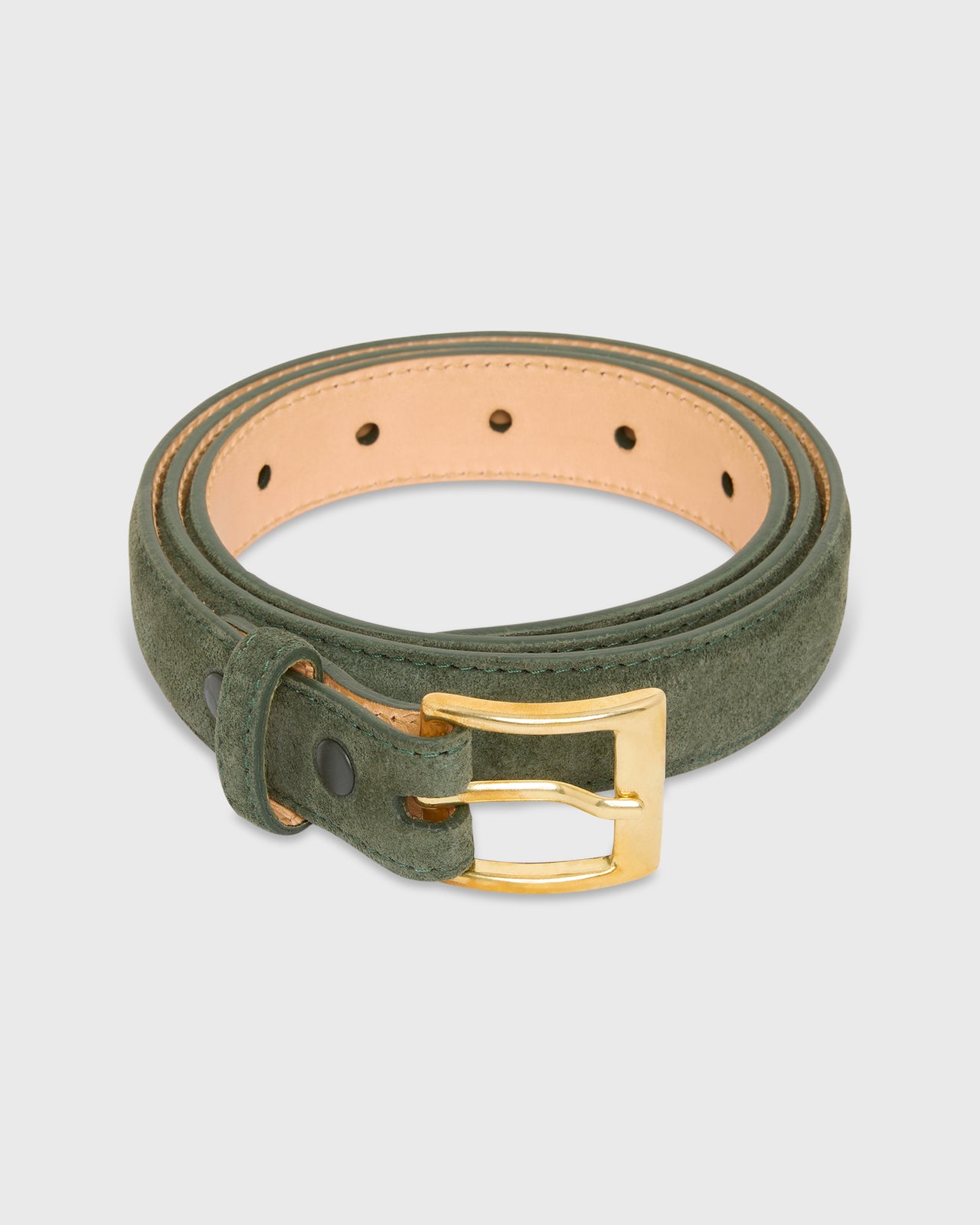 1" Belt in Olive Suede
