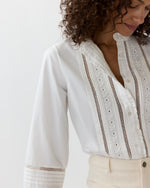 Load image into Gallery viewer, Lina Blouse in Ivory Poplin
