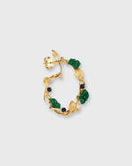 Load image into Gallery viewer, Mini Flower Whirl Earrings in Malachite
