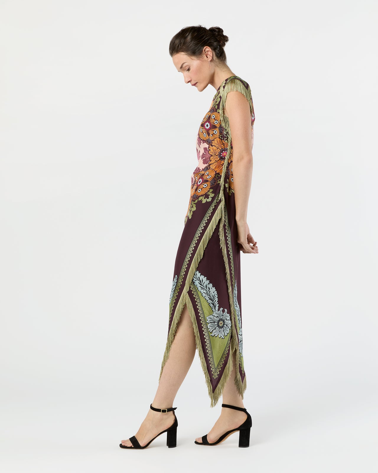 Valkyrie Dress in Burgundy Bounty Silk Voile
