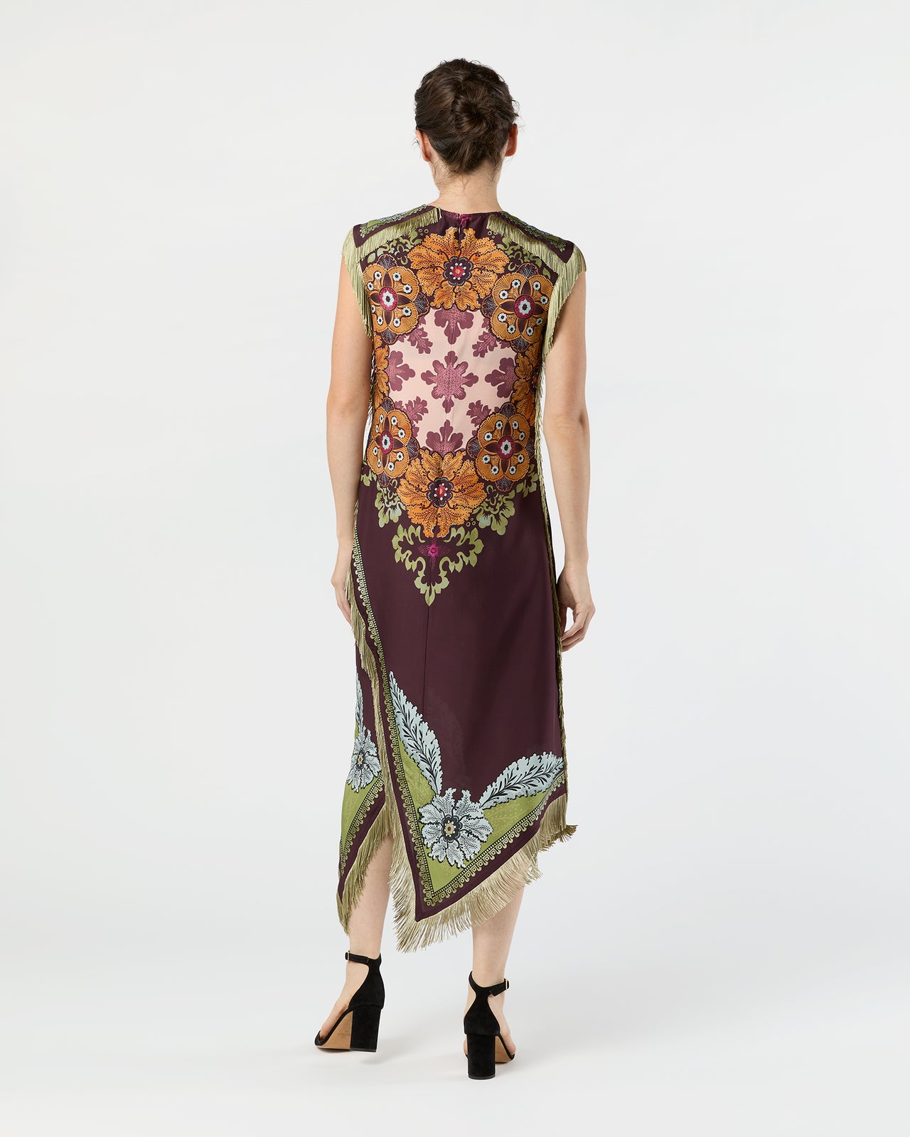Valkyrie Dress in Burgundy Bounty Silk Voile