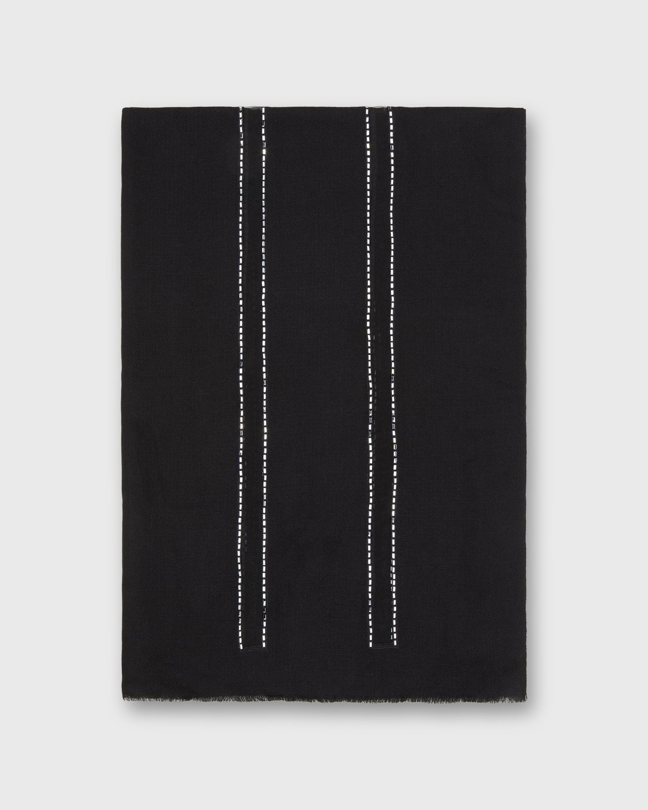 Sheer Geometric Art Scarf in Black