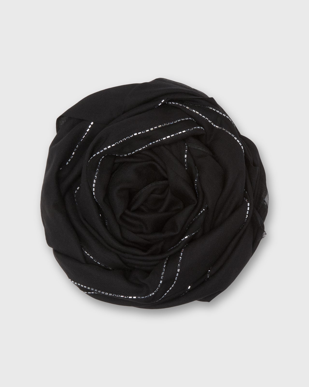 Sheer Geometric Art Scarf in Black