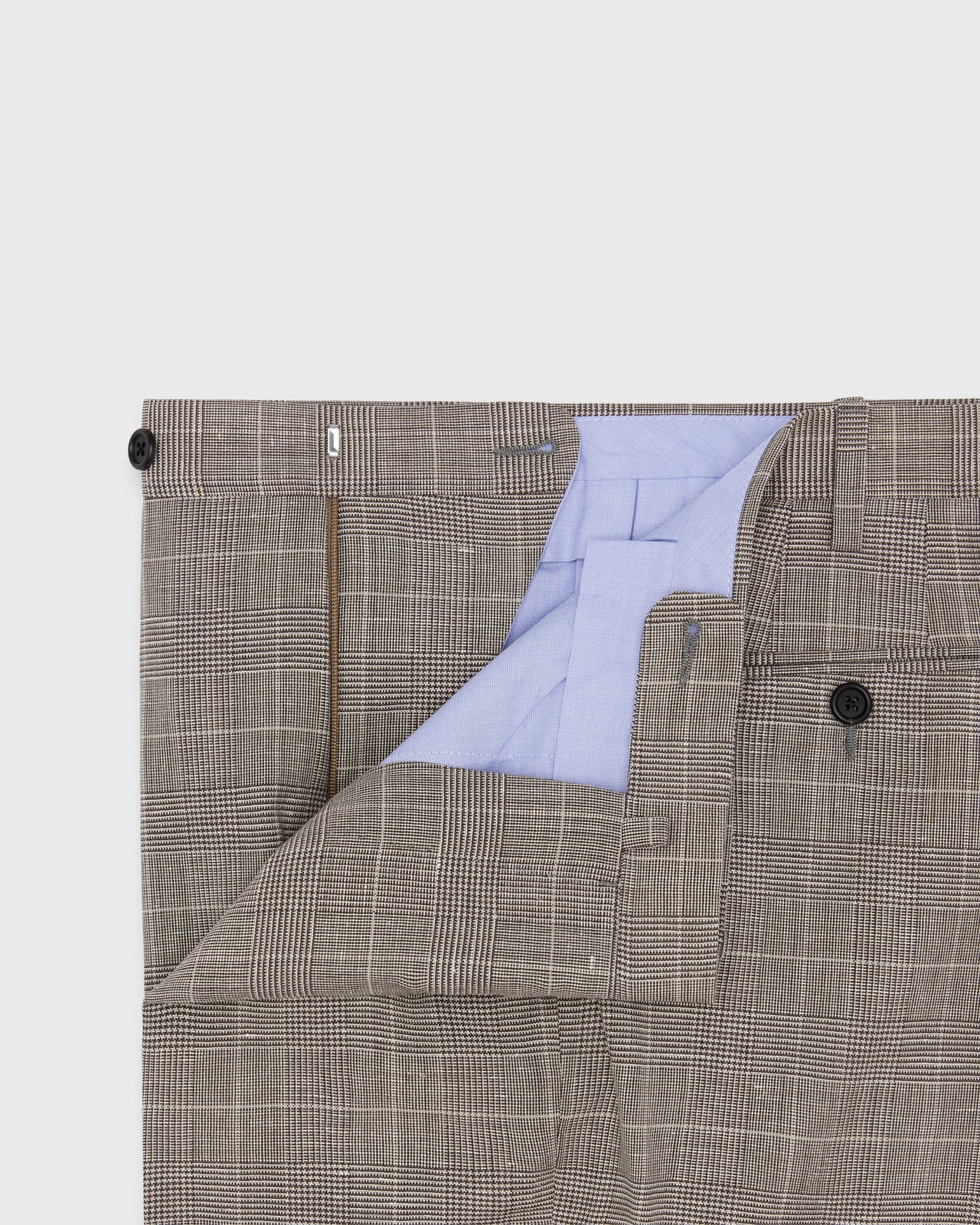 Virgil No. 3 Suit in Mocha/Bone Glenplaid Plainweave