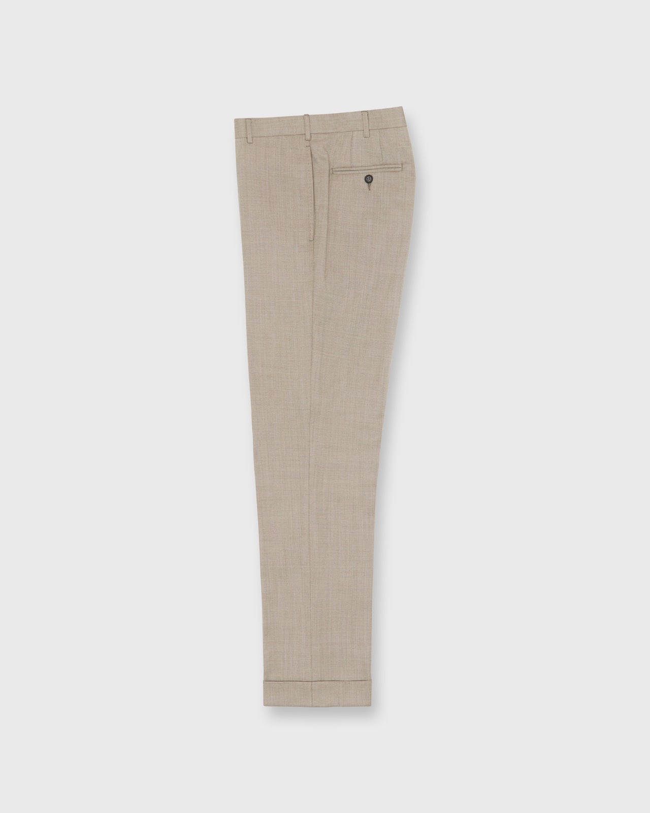 Dress Trouser in Barley Wool Hopsack