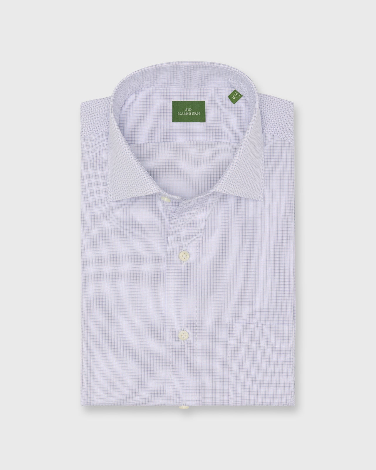 Otto Handmade Dress Shirt in White/Pink/Blue Check Poplin