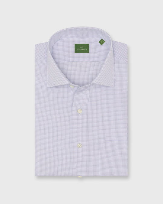 Otto Handmade Dress Shirt in White/Pink/Blue Check Poplin