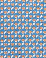 Load image into Gallery viewer, Silk Print Tie in Blue/Orange Fox
