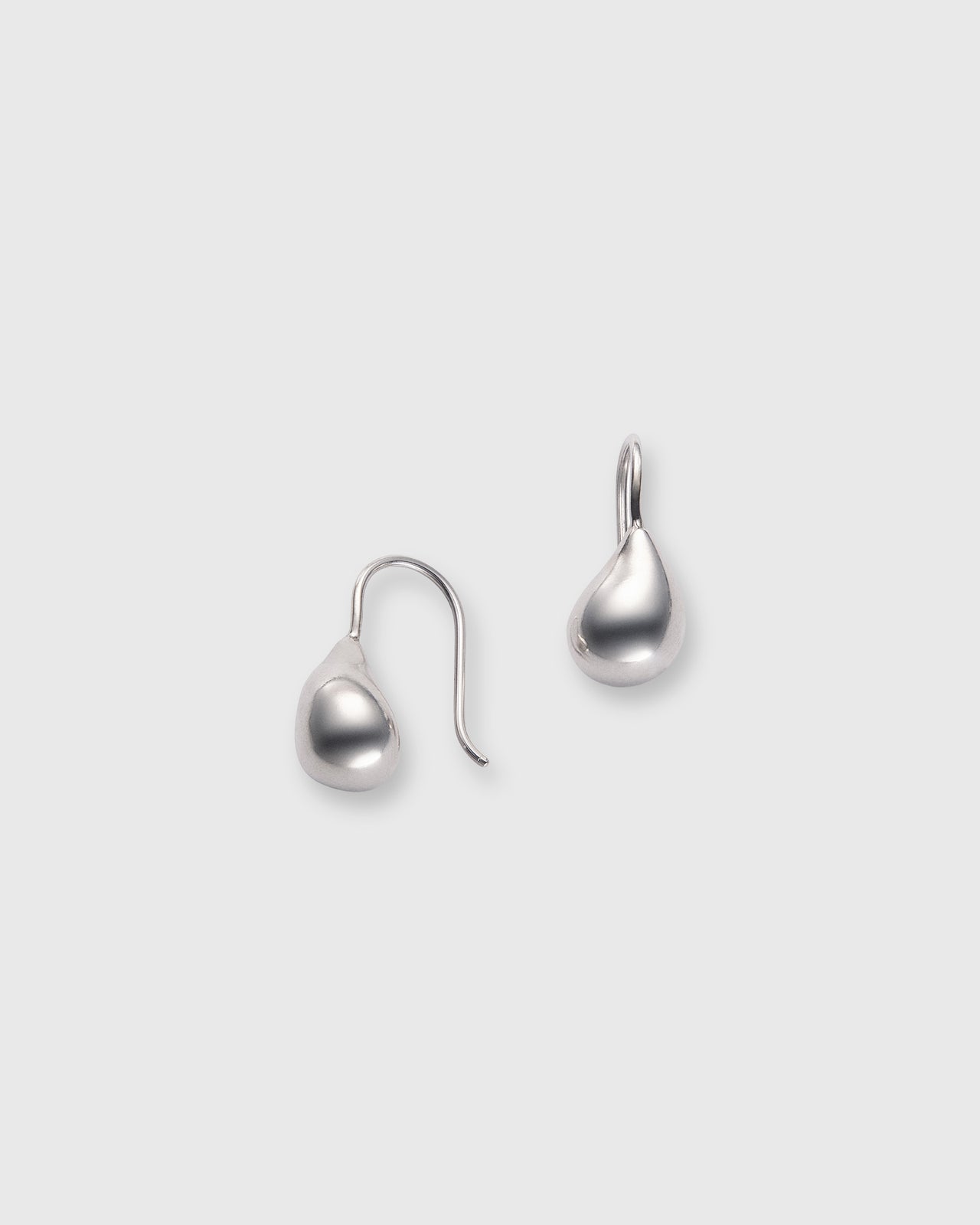 Egg Drop Earrings in Silver
