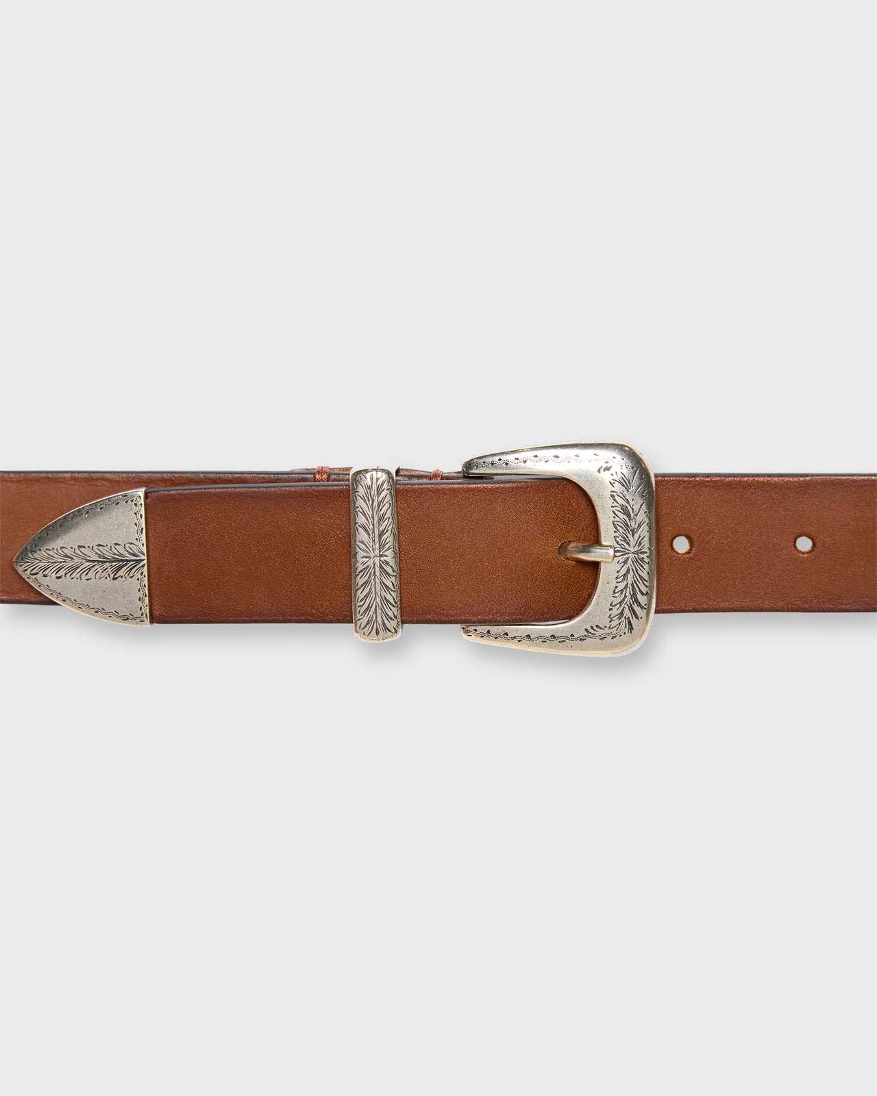 1.25" Petite Western Belt in Cognac Leather