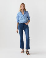 Load image into Gallery viewer, Kendall Flare 5-Pocket Jean in 3-Year Indigo Stretch Denim
