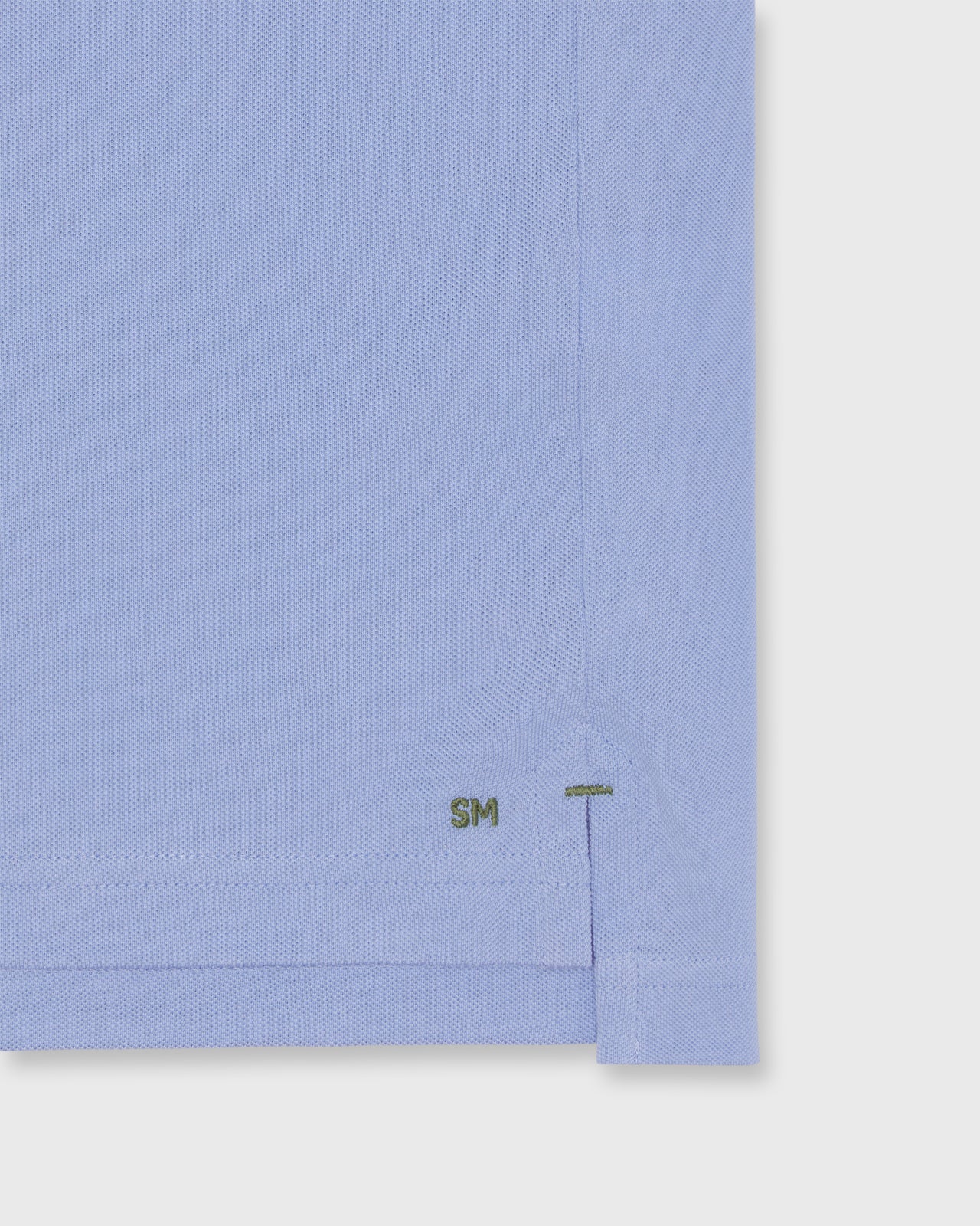 Court Polo in Light Blue Pima Pique