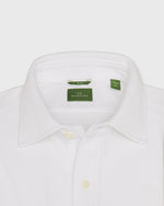 Load image into Gallery viewer, Knit Slim Fit Spread Collar Shirt in White Pima Pique
