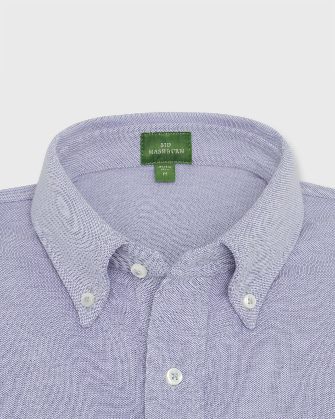 Short-Sleeved Knit Button-Down Popover in Twilight Oxford Pima Pique