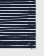 Load image into Gallery viewer, Court Polo in Navy/Heather Pale Blue Stripe Pima Pique
