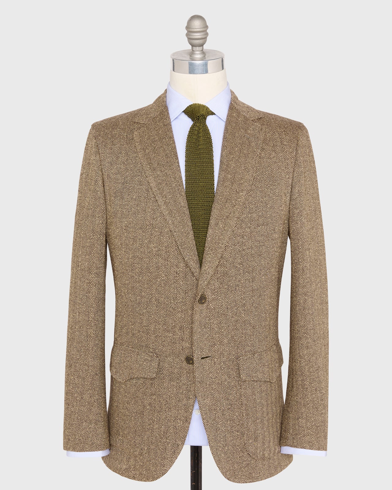 Ghost Rider Jacket in Chocolate/Wheat Herringbone