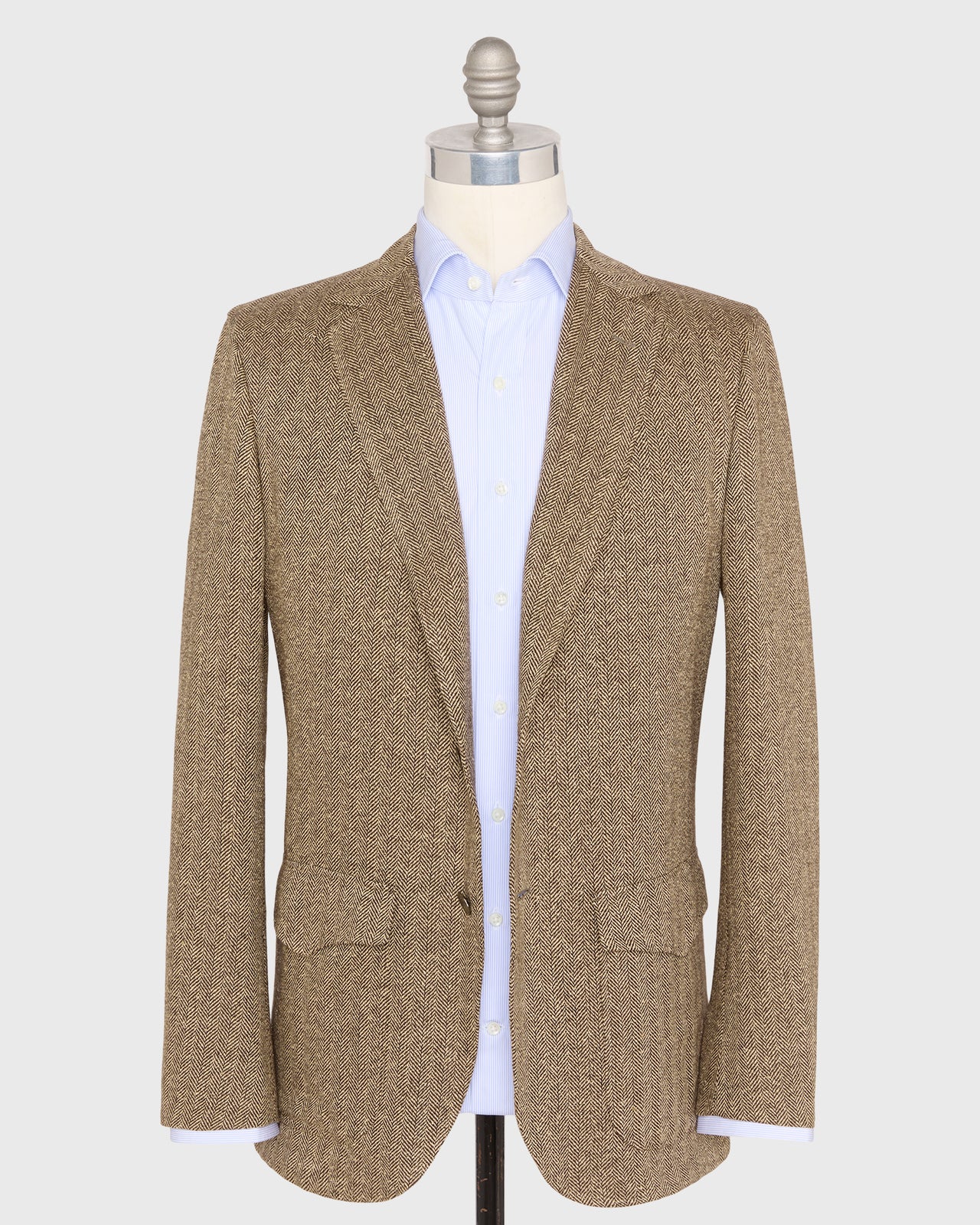 Ghost Rider Jacket in Chocolate/Wheat Herringbone