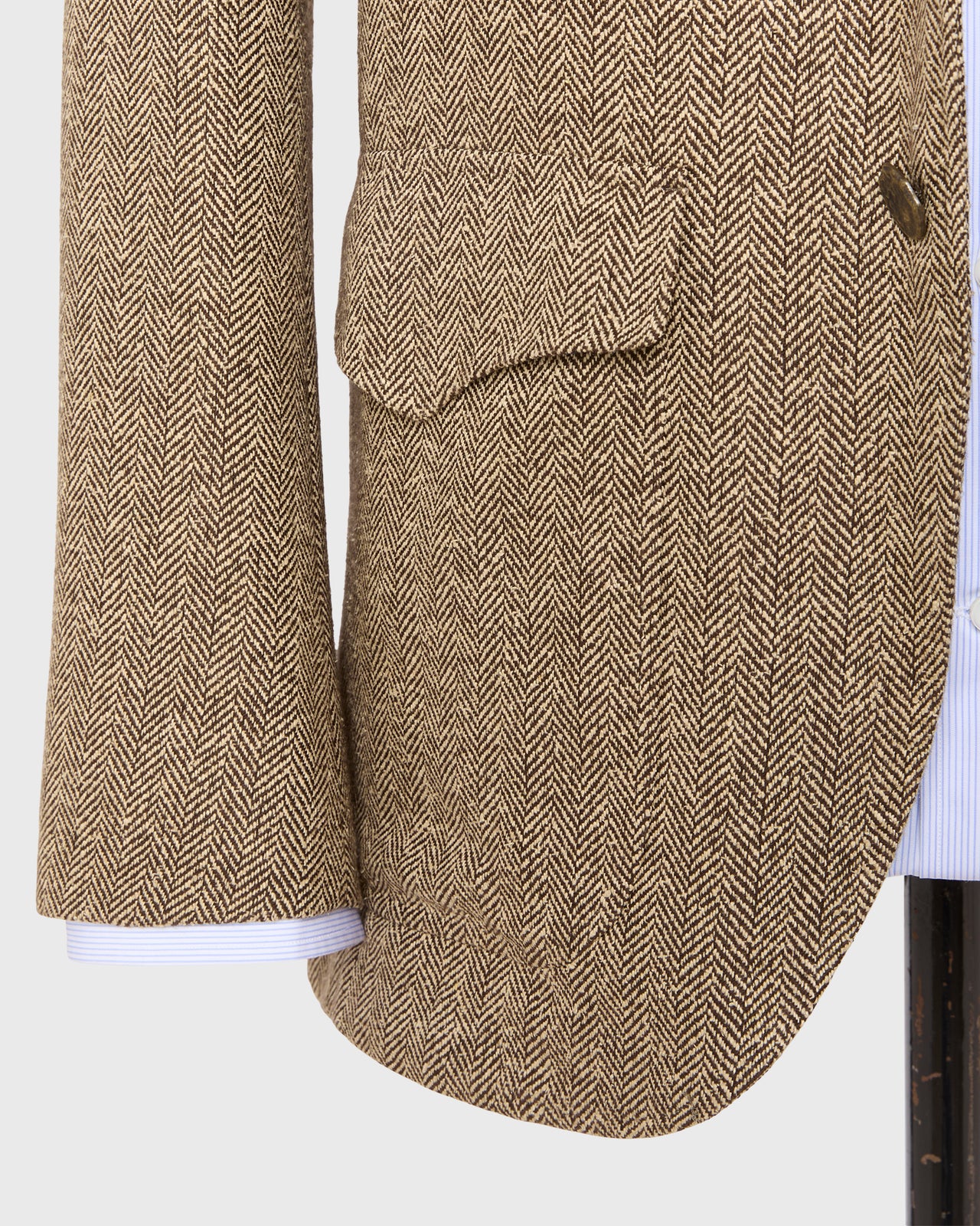 Ghost Rider Jacket in Chocolate/Wheat Herringbone