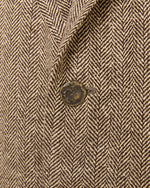 Load image into Gallery viewer, Ghost Rider Jacket in Chocolate/Wheat Herringbone
