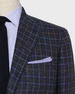Load image into Gallery viewer, Virgil No. 3 Jacket in Blue/Charcoal/Mocha Plaid Hopsack
