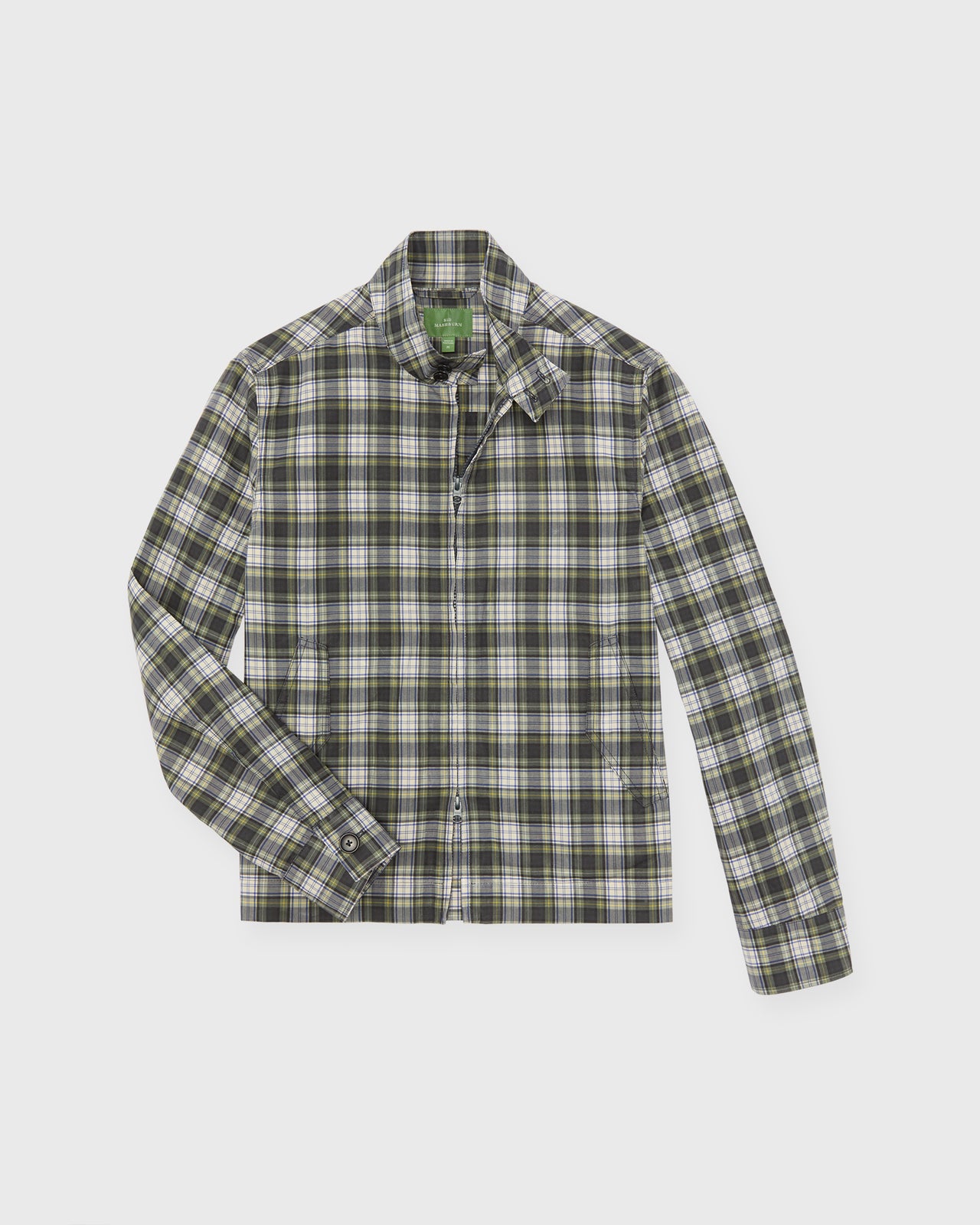 Harrington Jacket in Gordon Dress Tartan Dry Wax Poplin