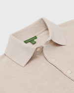 Load image into Gallery viewer, Textured Hyannis Polo Sweater in Bone Cotton/Linen
