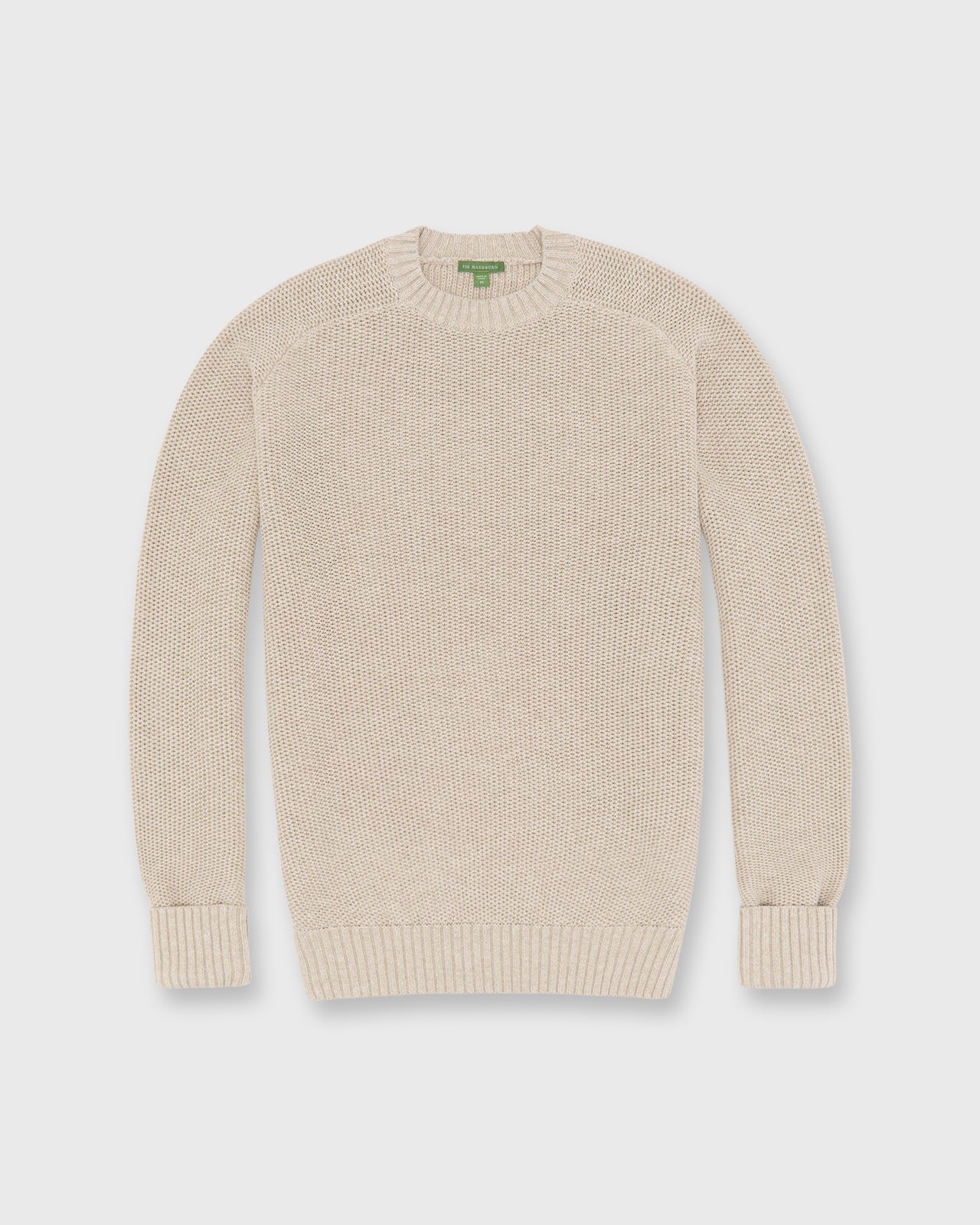 Beach Crewneck Sweater in Heather Taupe Cotton/Linen