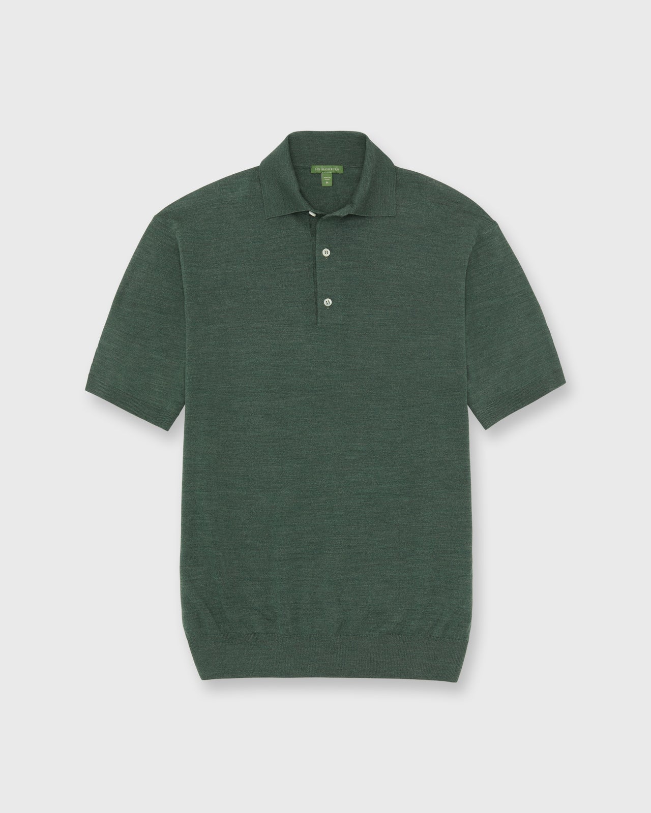 Hyannis Polo Sweater in Lovat Escorial Wool